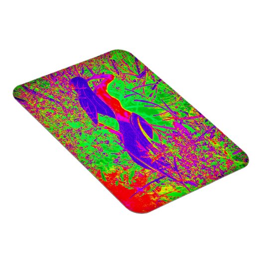 groovy retro paarse hippie mermaid magneet (Rechterzijde)