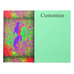 groovy retro paarse hippie mermaid notitieblok