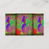 groovy retro paarse hippie mermaid red visitekaartje (Achterkant)