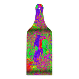 groovy retro paarse hippie mermaid snijplank