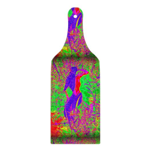 groovy retro paarse hippie mermaid snijplank (Voorkant)