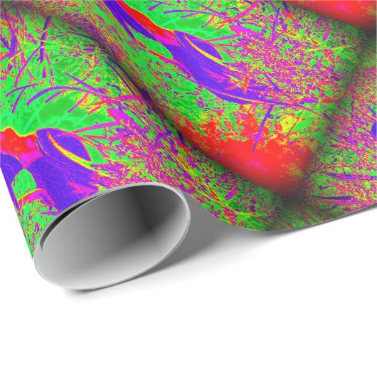 groovy retro paarse hippie mermaids cadeaupapier (Rol Hoek)