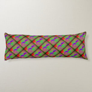 groovy retro paarse hippie mermaids lichaamskussen