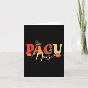 Groovy Retro PACU Verpleegster Herfst Sfeer Autumn Kaart