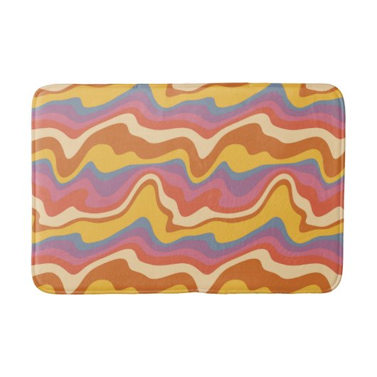 Groovy Retro Patroon Badmat (Voorkant)