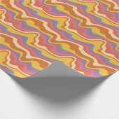 Groovy Retro Patroon Cadeaupapier (Hoek)