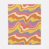 Groovy Retro Patroon Fleece Deken (Voorkant)