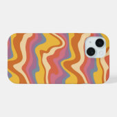 Groovy Retro Patroon iPhone 15 Case (Achterkant horizontaal)