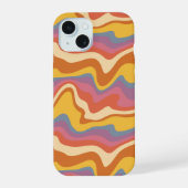 Groovy Retro Patroon iPhone 15 Case (Achterkant)