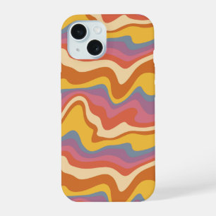 Groovy Retro Patroon iPhone 15 Case