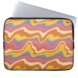 Groovy Retro Patroon Laptop Sleeve
