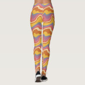 Groovy Retro Patroon Leggings (Achterkant)