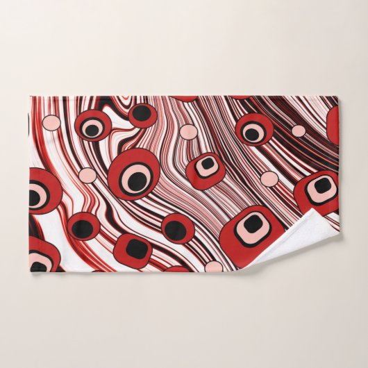 Groovy Retro Patroon met Wavy Cute Art Bad Handdoek (Handdoek)