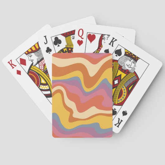 Groovy Retro Patroon Pokerkaarten (Achterkant)