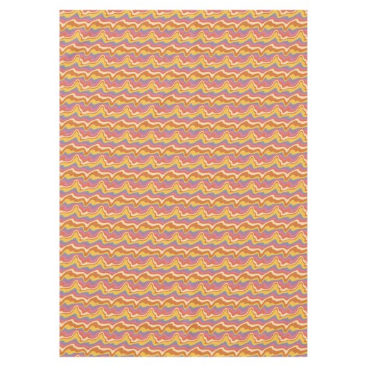 Groovy Retro Patroon Tafelkleed (Voorkant)