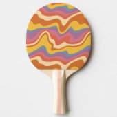 Groovy Retro Patroon Tafeltennisbatje (Voorkant)