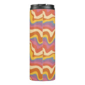 Groovy Retro Patroon Thermosbeker (Achterkant)