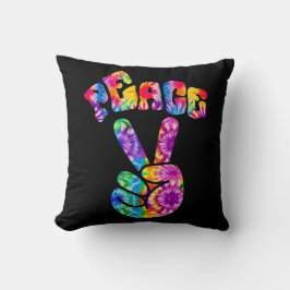 Groovy Retro Peace Hand Kussen