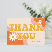 Groovy Retro Persoonlijk Bedankt (Staand voorkant)