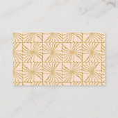 Groovy Retro Perzik Pastel Bloemendesign Trendy Visitekaartje (Achterkant)