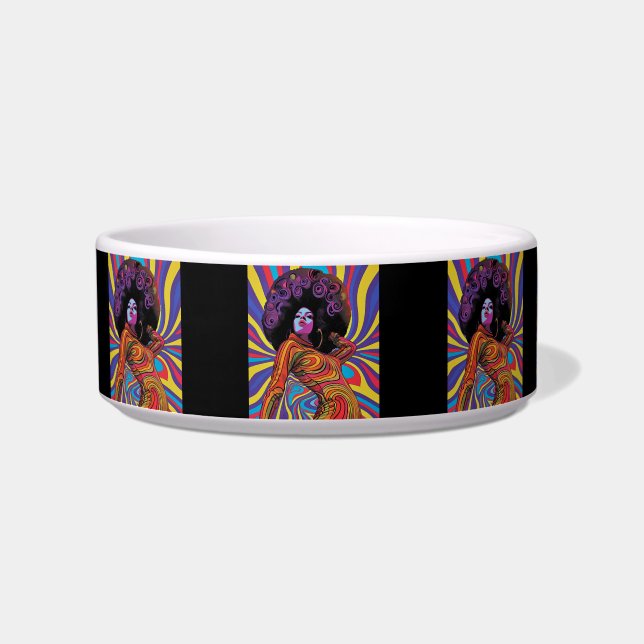 Groovy Retro Pet Bowl Voerbakje (Voorkant)