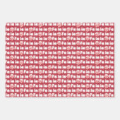Groovy Retro Pink Fa La Christmas Inpakpapier Vel (Voorkant 2)