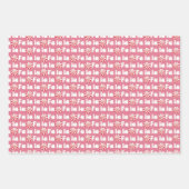 Groovy Retro Pink Fa La Christmas Inpakpapier Vel (Voorkant)