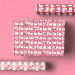 Groovy Retro Pink Fa La Christmas Inpakpapier Vel<br><div class="desc">Voeg een leuke en feestelijke touch toe aan uw kerstcadeaus met onze Groovy Retro Pink Fa La Christmas Wrapping Paper Sheets! Dit speelse inpakpapier heeft een gedurfd en kleurrijk ontwerp, dat felroze tinten combineert met grillige "La La La"-letters in een leuke, groovy stijl. Perfect voor het toevoegen van een levendige...</div>