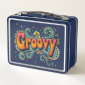 Groovy Retro Psychedelic 70s Funky Hippie Art (Achterkant)