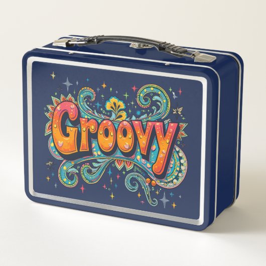 Groovy Retro Psychedelic 70s Funky Hippie Art (Achterkant)