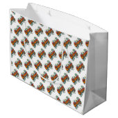 Groovy Retro Psychedelic 70s Funky Hippie Art Groot Cadeauzakje (Achterkant Gekanteld)