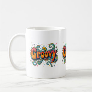 Groovy Retro Psychedelic 70s Funky Hippie Art Koffiemok