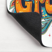 Groovy Retro Psychedelic 70s Funky Hippie Art Muismat (Hoek)