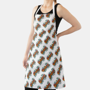 Groovy Retro Psychedelic 70s Funky Hippie Art Schort