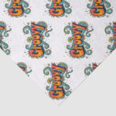 Groovy Retro Psychedelic 70s Funky Hippie Art Tissuepapier (Detail)