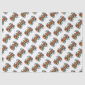 Groovy Retro Psychedelic 70s Funky Hippie Art Tissuepapier (Voorkant)