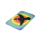 Groovy Retro Rainbow Circles Duck Badmat (Gekanteld)