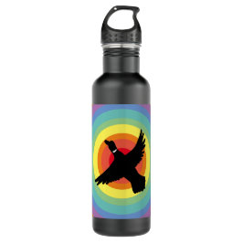 Groovy Retro Rainbow Circles Duck Waterfles