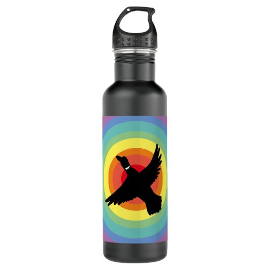 Groovy Retro Rainbow Circles Duck Waterfles (Voorkant)