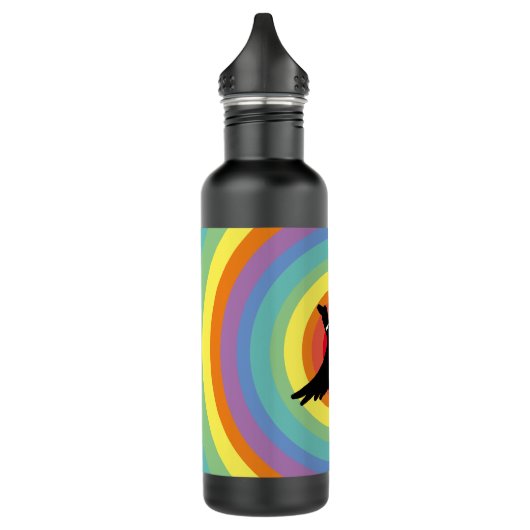 Groovy Retro Rainbow Circles Duck Waterfles (Links)