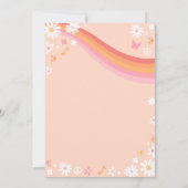 Groovy Retro Rainbow Roller Skateday Party Kaart (Achterkant)