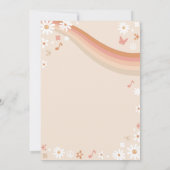 Groovy Retro Rainbow Roller Skateday Party Kaart (Achterkant)