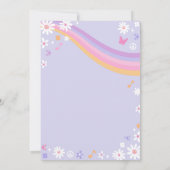 Groovy Retro Rainbow Roller Skateday Party Kaart (Achterkant)