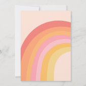 Groovy Retro Rainbow Roller Skateday Party Kaart (Achterkant)