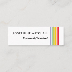 Groovy Retro Rainbow Stripe Mini Visitekaartje