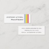 Groovy Retro Rainbow Stripe Mini Visitekaartje (Voorkant / Achterkant)