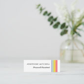 Groovy Retro Rainbow Stripe Mini Visitekaartje (Staand voorkant)