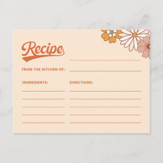 Groovy Retro Receptkaart voor de Bruid Briefkaart