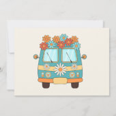 Groovy Retro Regenboog 1e Verjaardag Foto Bedankkaart (Achterkant)