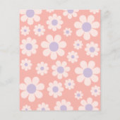 Groovy Retro Regenboog Bloemen Verjaardagsfeest Bu Flyer (Achterkant)